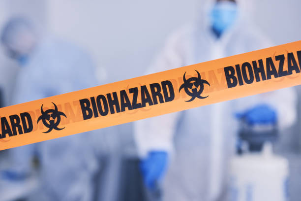Professional Biohazard Cleanup technician working in Yelm, WA
